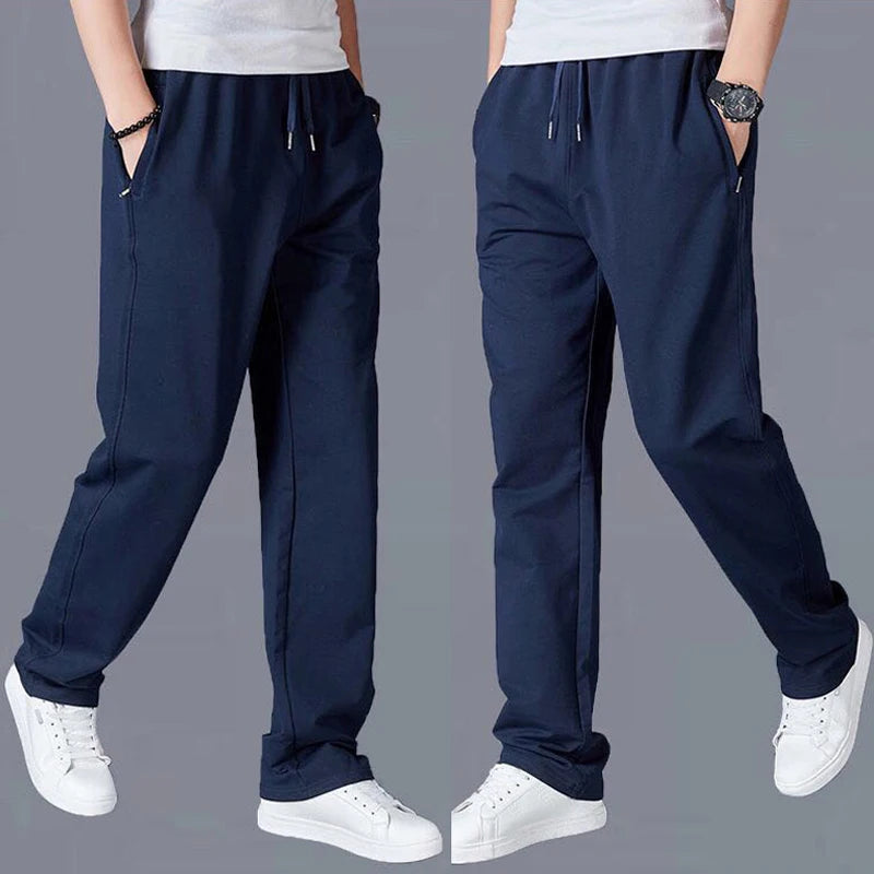 Spring Autumn Joggers Men Jogging Sweatpants Sportswear Knit Tracksuit Sports Pants Trousers Oversize Wide Leg Clothing