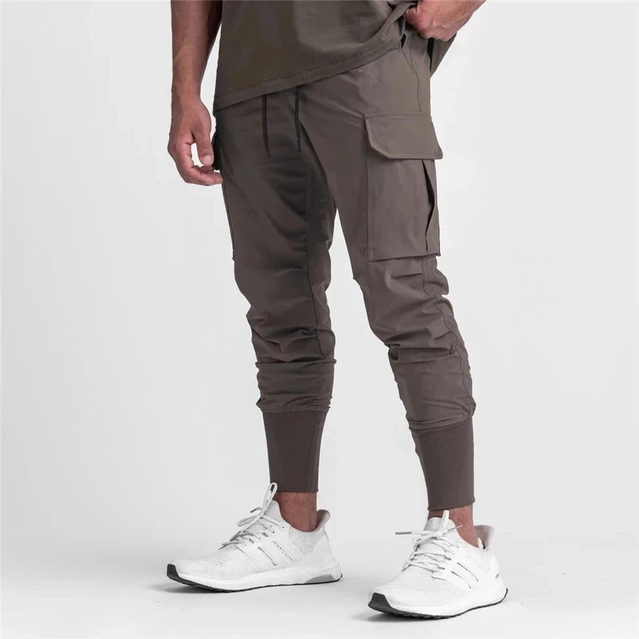 New fitness men's sports pants streetwear outdoor casual pants cotton men's trousers fashion brand men's clothing