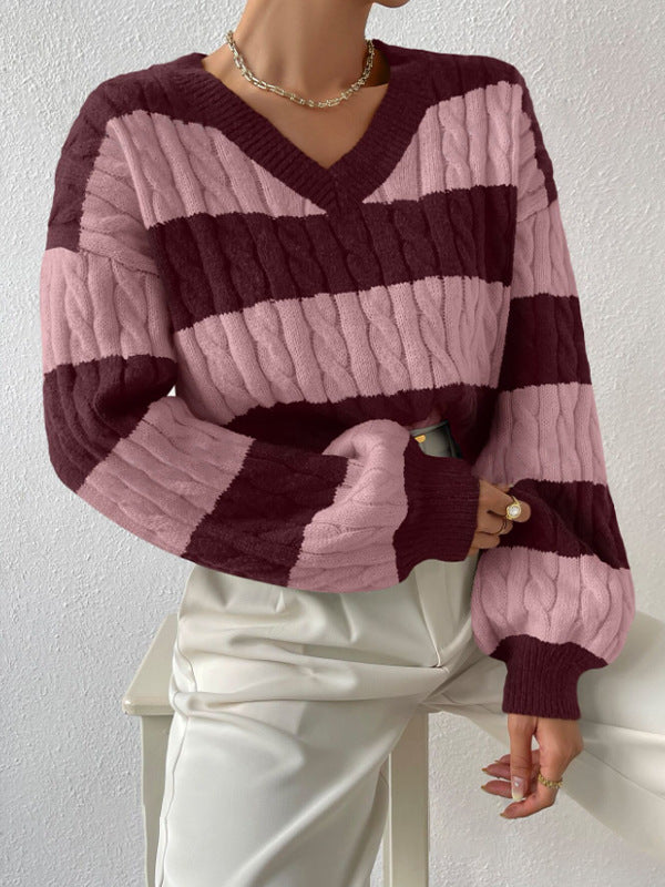 Women's Knitted Sweater Lazy Loose All-matching Top