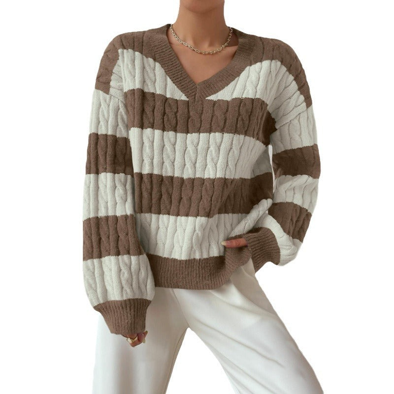 Women's Knitted Sweater Lazy Loose All-matching Top