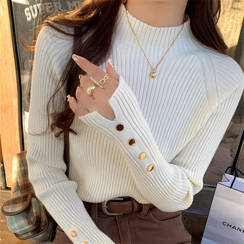 Artistic Trendy Semi-high Collar Sweater Inner