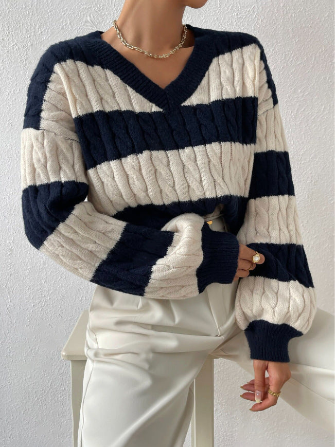 Women's Knitted Sweater Lazy Loose All-matching Top