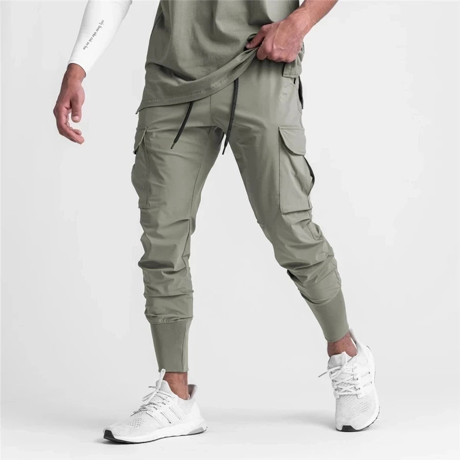 New fitness men's sports pants streetwear outdoor casual pants cotton men's trousers fashion brand men's clothing