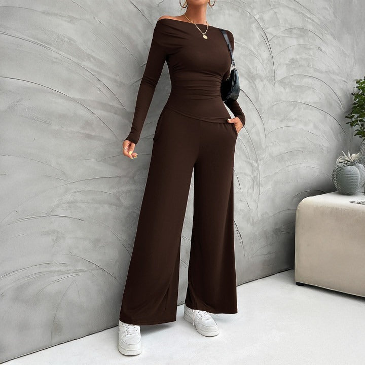 Fashionable Fitted Long Sleeve Top Suit