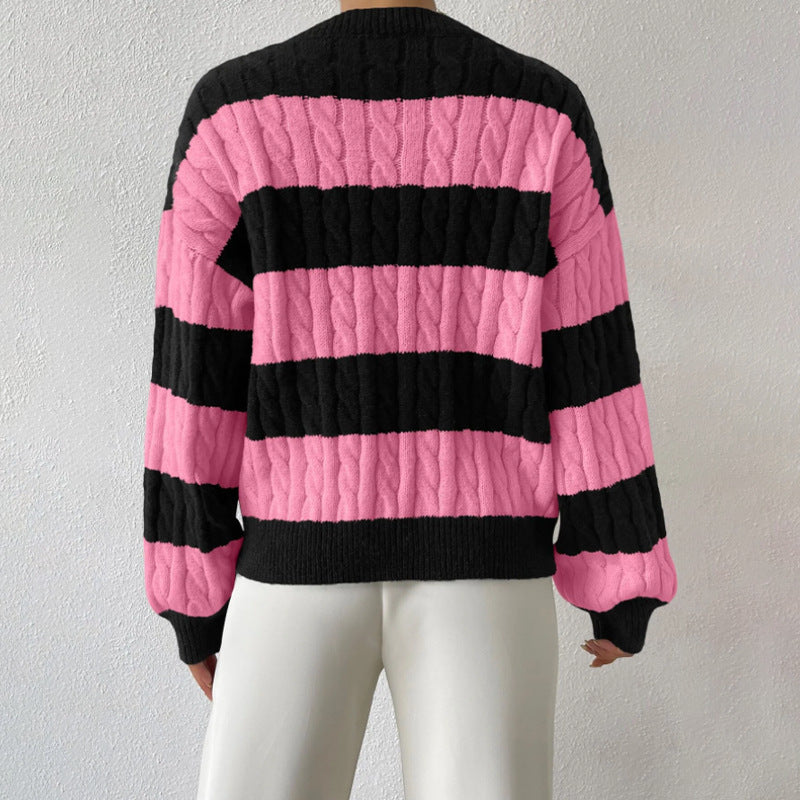 Women's Knitted Sweater Lazy Loose All-matching Top