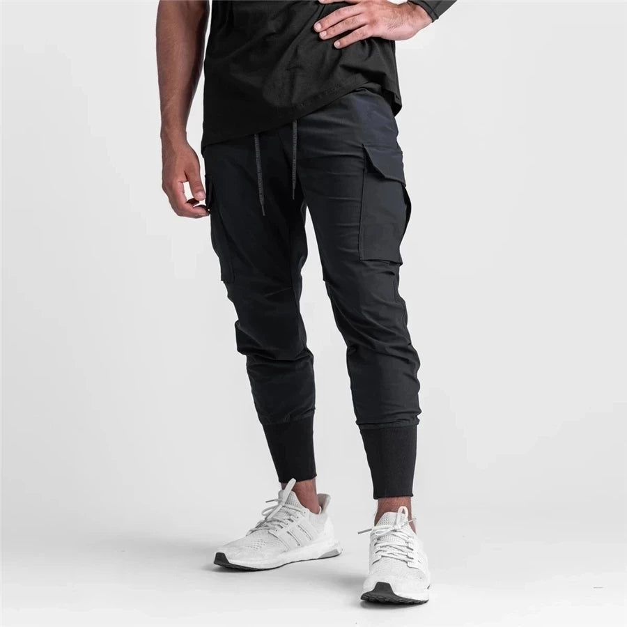 New fitness men's sports pants streetwear outdoor casual pants cotton men's trousers fashion brand men's clothing